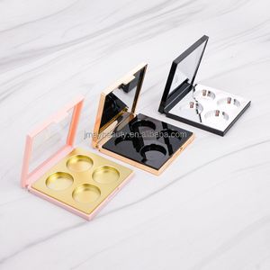 OEM Wholesale New Design DIY Palette Customized 4 Colors Makeup Packaging Custom Logo Plastic Container Empty Eyeshadow Palette