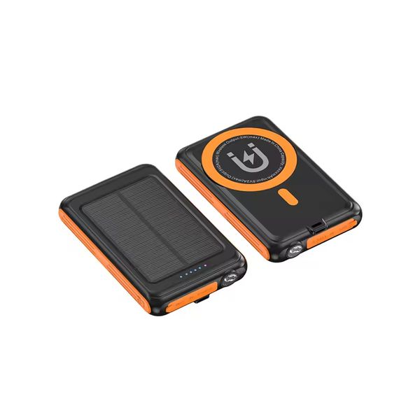 Solar panel power bank 10000mah outdoor emergency mobile phone charging portable with cable power supply