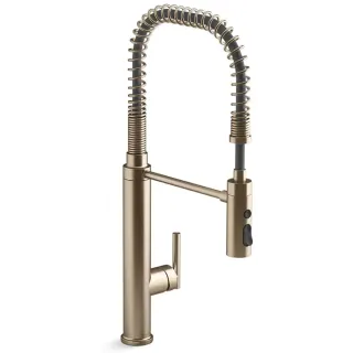 Commercial Kitchen Faucet with 3-Function Pull Down Sprayer