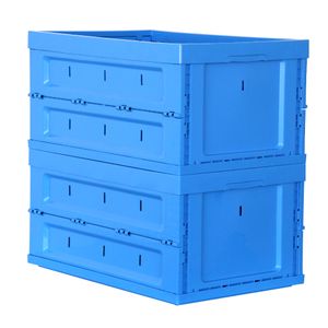 Easy folding warehouse plastic collapsible storage container box for logistic and turnover