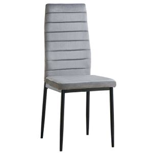Modern Nordic Grey Beige High-backed Durable Metal Frame Design Velvet Dining Chair
