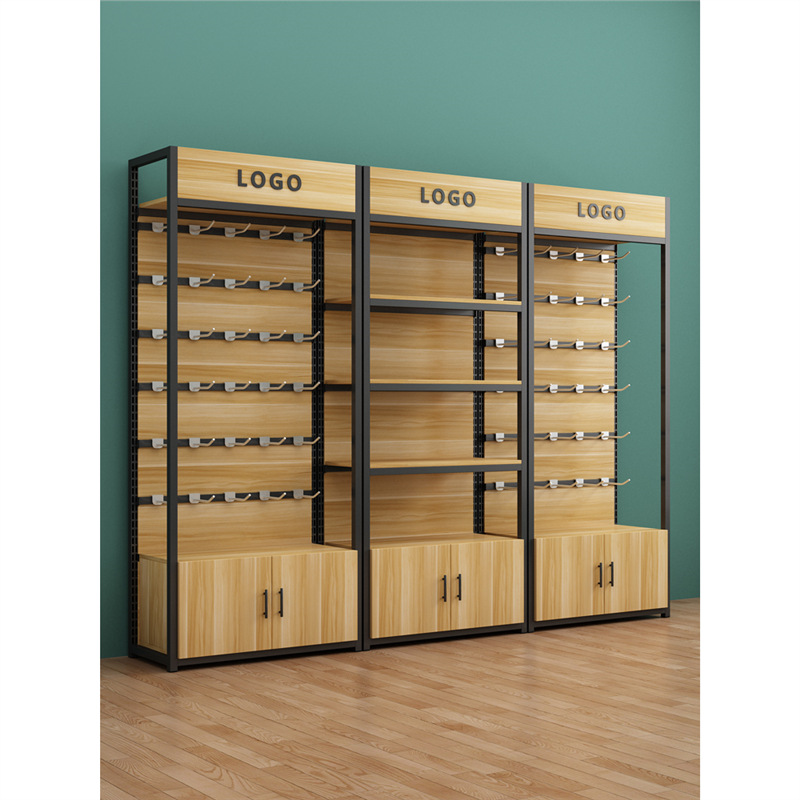 Zhengzhou Xinda Exhibition Props Co., Ltd. Supermarket Wooden Retail Shelving Display Shop Shelves Cosmetic Grocery Display Convenience Store Rack Shelves for Retail Store