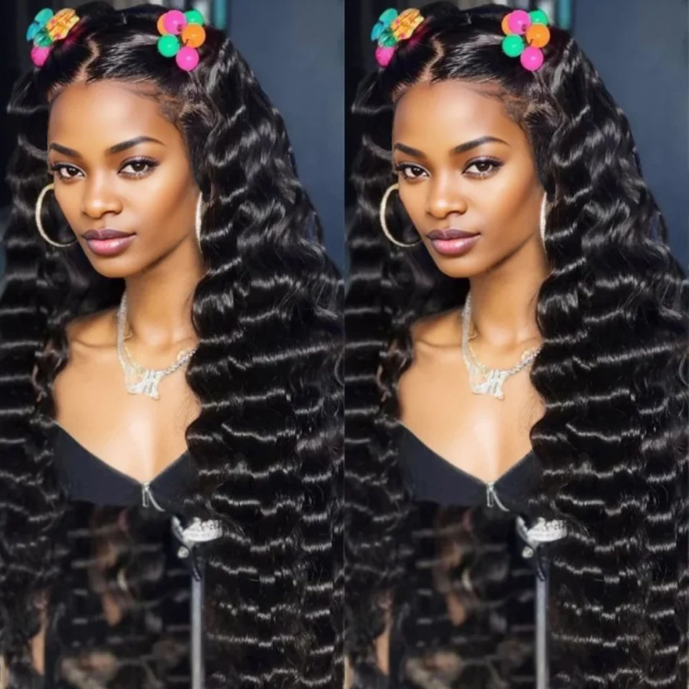 Hefei Mengshi Trading Co., Ltd. glueless virgin brazilian pre pluck lace human hair wigs 13x4 Lace Front Hd Lace Frontal Loose Deep Wave Curly Wigs