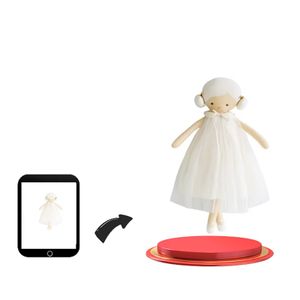 Custom White Dress Princess DIY Girl Doll Soft Plush Stuffed Animal Toy Cute DIY Ballet Dancer for Children
