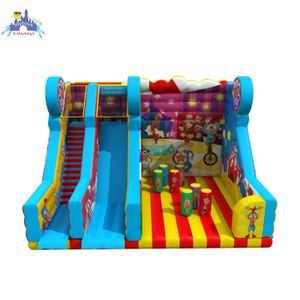 Clown Inflatable Slide Bouncer Slide Fun City Kids Slide Games