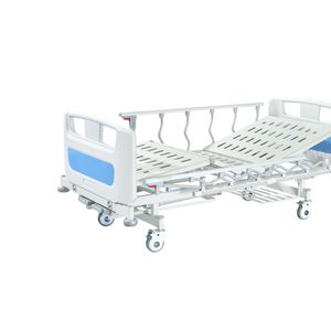 HH/BC-F-3-G-017 Economic Manual Medical Bed Stainless Steel 2 Cranks Hospital Patient Clinic Metal Material 1-Year Warranty