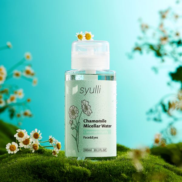 Custom Vegan Face Eyes Lip Cleansing Micellar Cleansing Water Chamomile Makeup Remover Water