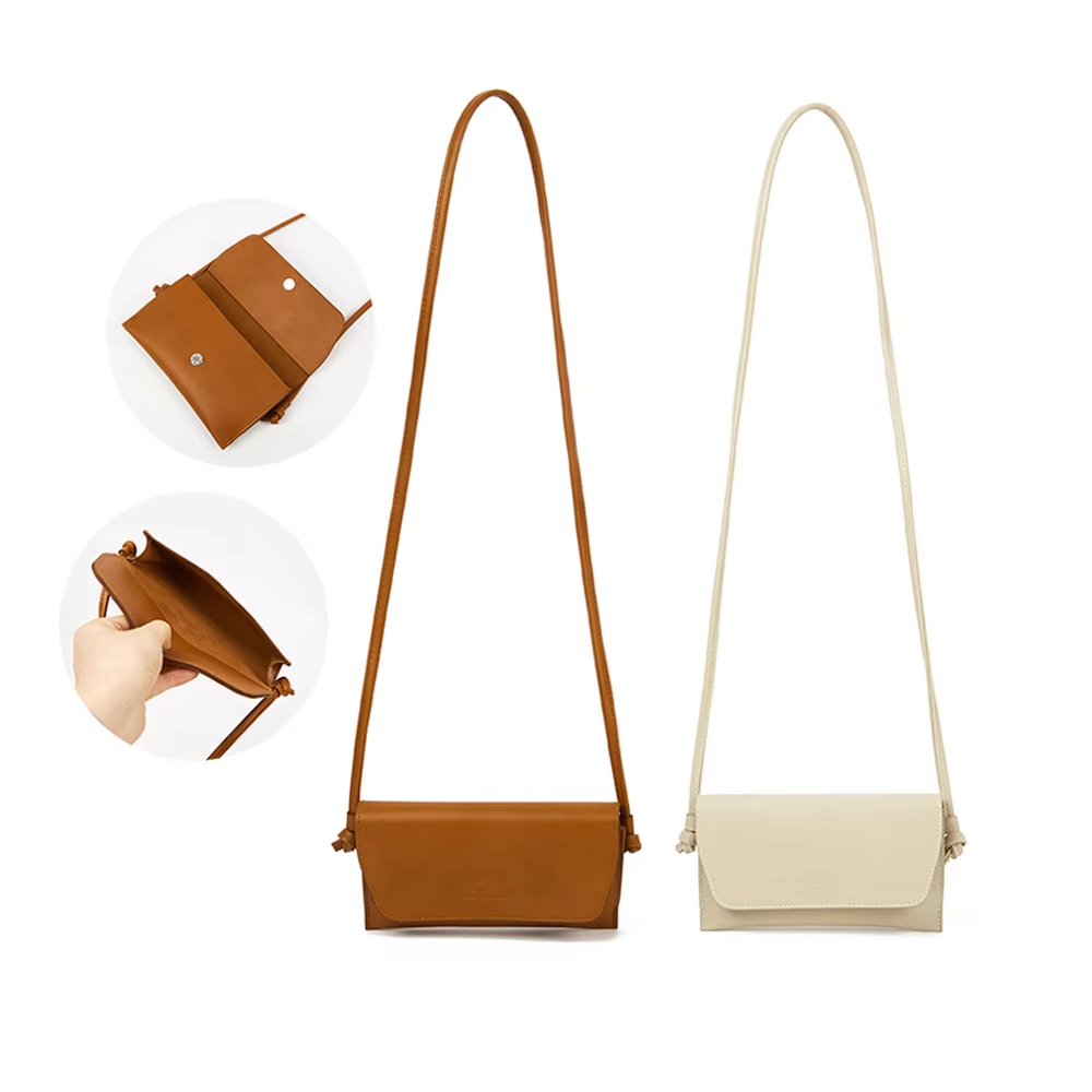 PU Leather Waterproof Mini Crossbody Bag Small Shoulder Bag Lipstick Storage Travel Portable Cosmetic Makeup Bag Factory Custom