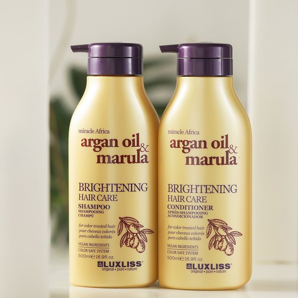 LUXLISS Sulfate Free Shampoo Hair Repairing Argan Oil Marula Oil Hair Oil  Color Protecting Shampoo And Conditioner Set
