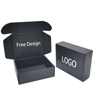Customized Corrugated Paper Box Manufacturer Custom Logo Paper Boxes Design Black Mailer Box for Clothing Packing