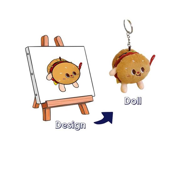 Wholesale Custom Stuffed Keychain Plush Toys Fluffy Animal Dolls Plush Keychain Toy Cute Small Size Stuffed Plush Keychain