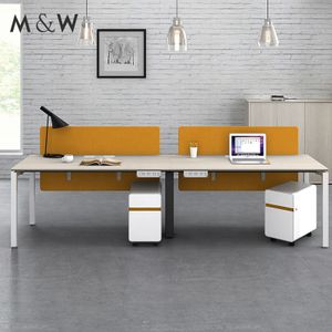 Modern design quality standard size double side office furniture table 2 person staff workstation office work desk