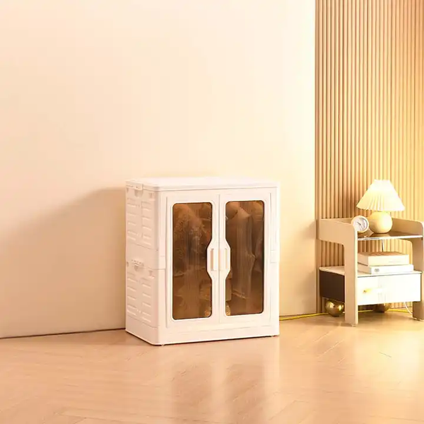 Wholesale Foldable Double door Open PP Plastic collapsible Storage Box and bins food container customized