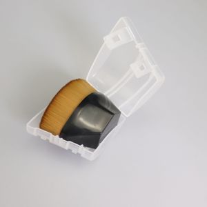 Flat Head Face Blush Liquid Powder Foundation Brush Makeup Brush With Case For Blending foundation makeup brush flat top