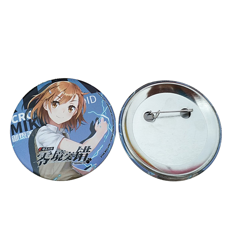 Shenzhen Xiangsen Craft Products Co., Ltd. NO MOQ Custom Logo Hologram Tinplate Button Pins High Quality Colorful Anime Cartoon Badges for Bags Wholesale