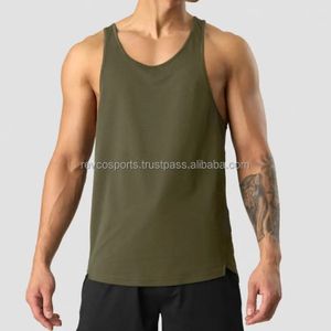 Olive green men gym workout tank top light weight fitness tank tops for male sportswear training tank tops running singlet