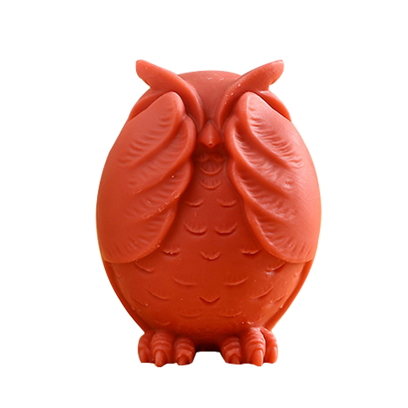 Three-dimensional owl silicone mold diy owl shape aromatherapy candle plaster ornaments stone drip glue mold
