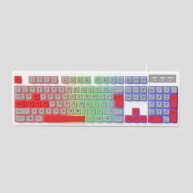 Factory New Customized Color and Language 104-Key Keyboard Rainbow Backlight USB Computer Accessories Gaming Keyboard