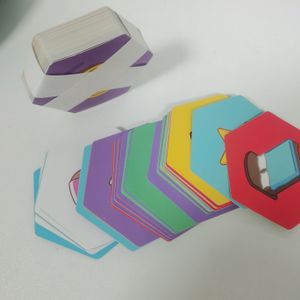 OEM Custom Design Art Paper CMYK Printing Unique Card Games With Color Box 6-sided cards