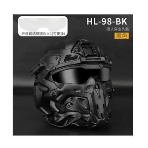 CS Tactical HELMET mask with radio mike earphone connect to walkie talkie PROTECTIVE Viso glass VERSION Equipment CS helmet