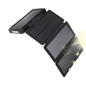 outdoor High Efficiency Waterproof Foldable solar panel Solar Power bank Portable 4 Solar Panel Charger Power Bank