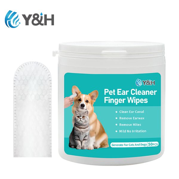 Pet Ear Cleaning Wipes, Pet Ear Cleaning Wipes for Ear Care - Cover, Ear Scale, and Ear Mites - for Cats and Dogs