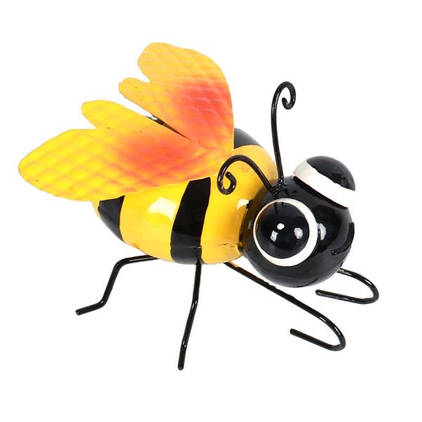 Iron art creative garden home bee insect decor wall hanging wall art home decoration iron crafts Metal Bee Wall Art