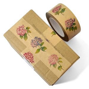 Biodegradable Brown Paper Packing Tape  Strong Adhesive Waterproof Self Adhesive Brown Paper Tape Kraft Paper Tape