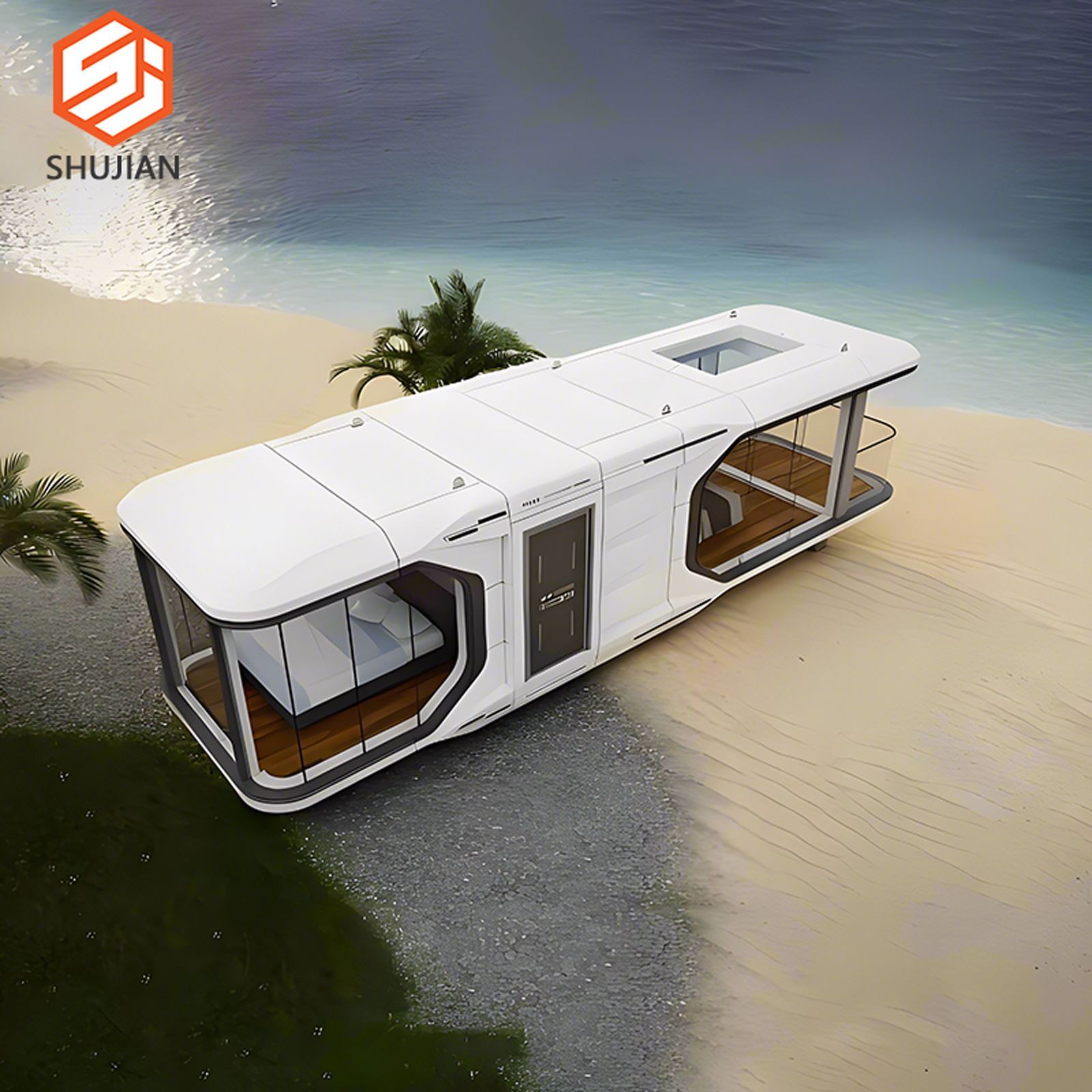 Foshan Shujian Aluminum Technology Ltd prefabricated 3 bedroom house Foldable apple cabin container 40ft house luxury prefabricated home