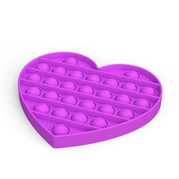 Heart-shaped Silicone Push Pop Bubble Fidget Sensory Toy