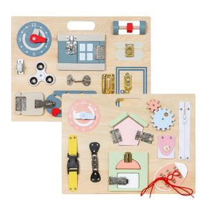 Newest Design Wholesale Wooden Toy Kids Unisex Top Quality Creative Early Educational Montessori Sensory Smart Games Busy Board