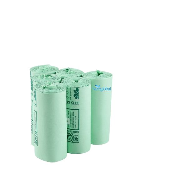 Factory Bulk Sale PLA+PBAT+Cornstarch Material Home Compostable Use Garbage Bag