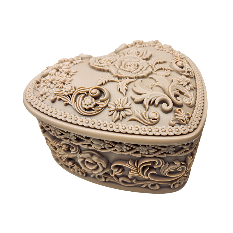3d printing cand box design custom size 3d printed heart-shaped box SLA UV resin use to store jewelry or anything else you want
