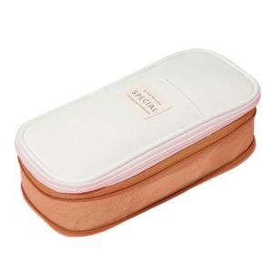 Hot Selling Multi-color Foldable Large Capacity Canvas Office School Pencil Case Storage Pouch Holder Box Organizer Stationery