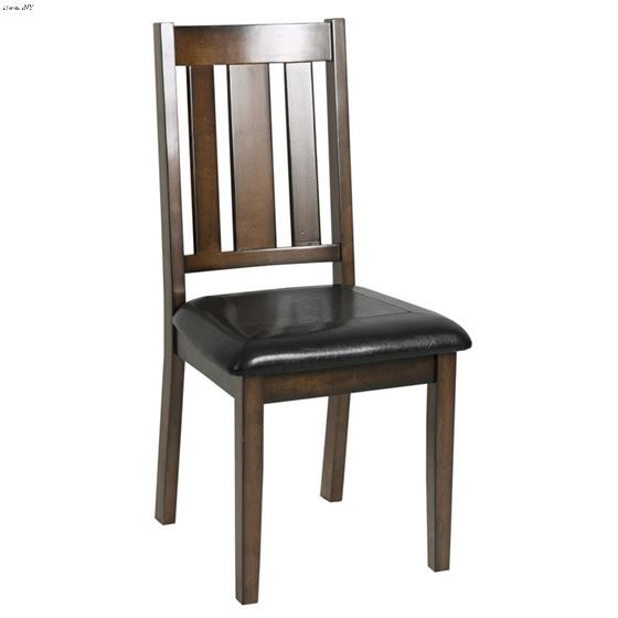 Dining Room Restaurant Lounge Armless Upholstered Wooden Chair With Pu Leather Cushion Seat Dinning Chair