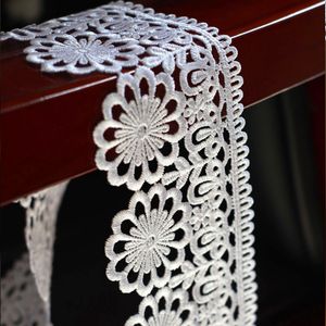 Customized Lace Vintage Embroidery White Trim 100% polyester   swiss dot fabric for mature women sexy lace