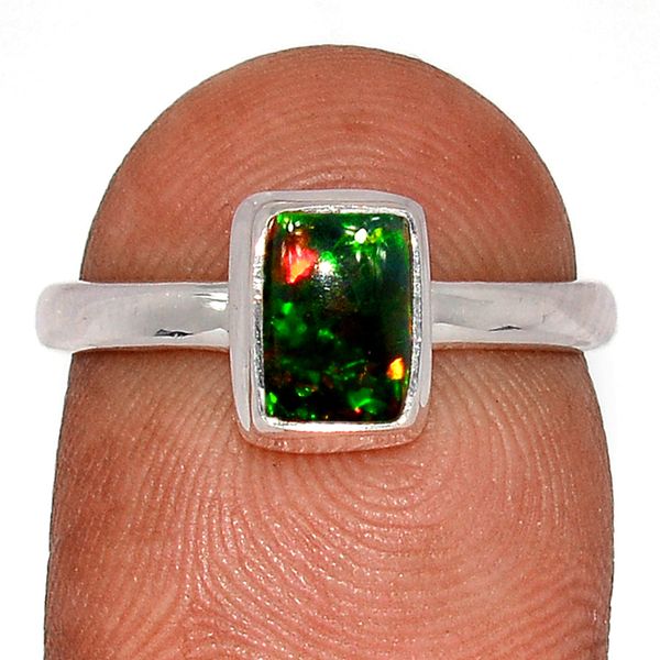 Best Selling Fashion Rings Women 925 Sterling Silver Opal Ring 6*6 Round Crystal cz Diamond Earrings Jewelry