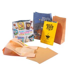 Stand up kraft paper bag with clear window and zipper for food flour nut rice tea spices customizable Manufacturer
