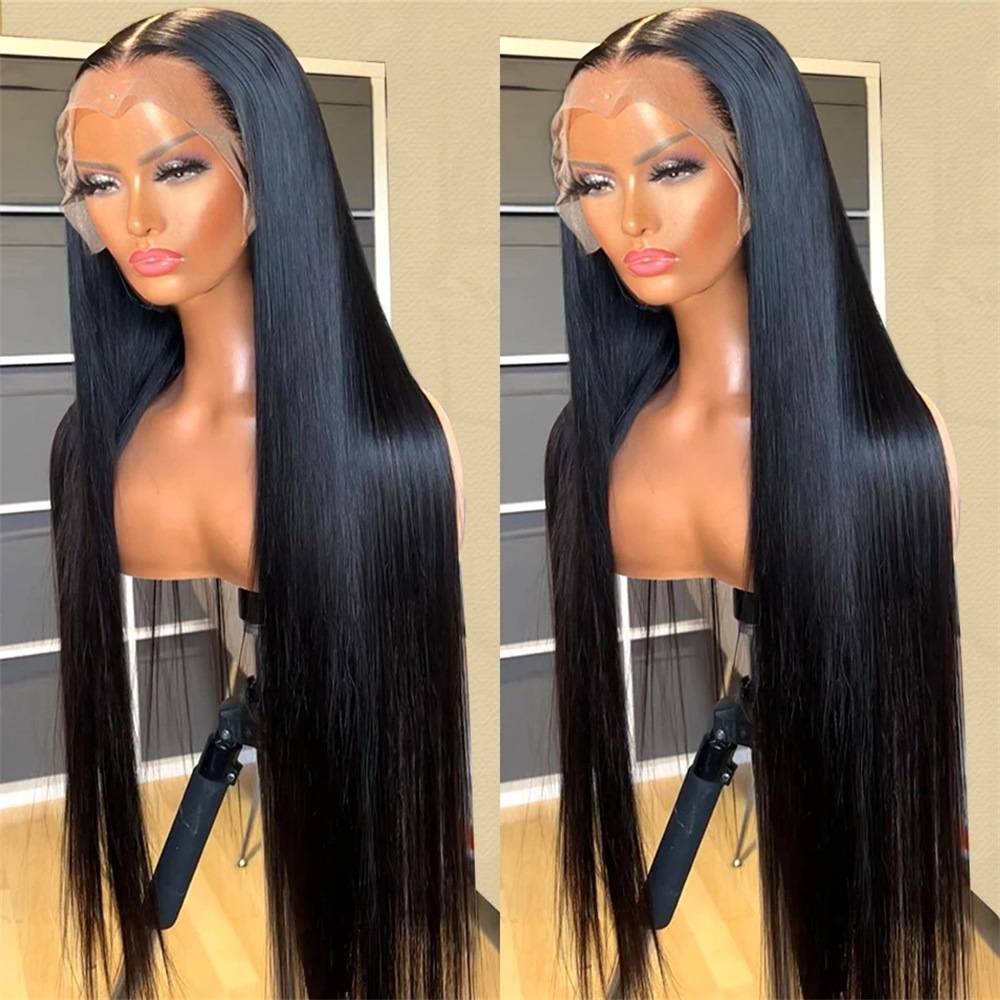Brazilian Human Hair wig Long Straight 13x4 13x6 HD Lace Frontal Wigs Natural Virgin Hair Transparent Lace Closure Wigs Vendors