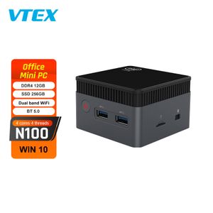 Portable Desktop Mini Office Computer Mini Pcs 12Gb M.2 Ssd Bt4.2 Dual Display Alder Lake N100 Win Dows Small Mini Pc Computer