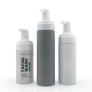 Luxury Face Wash Foam Pump Bottle Emulsion Shampoo Cosmetic Packaging Plastic Empty Bottle Customization Color Logo Wholesale