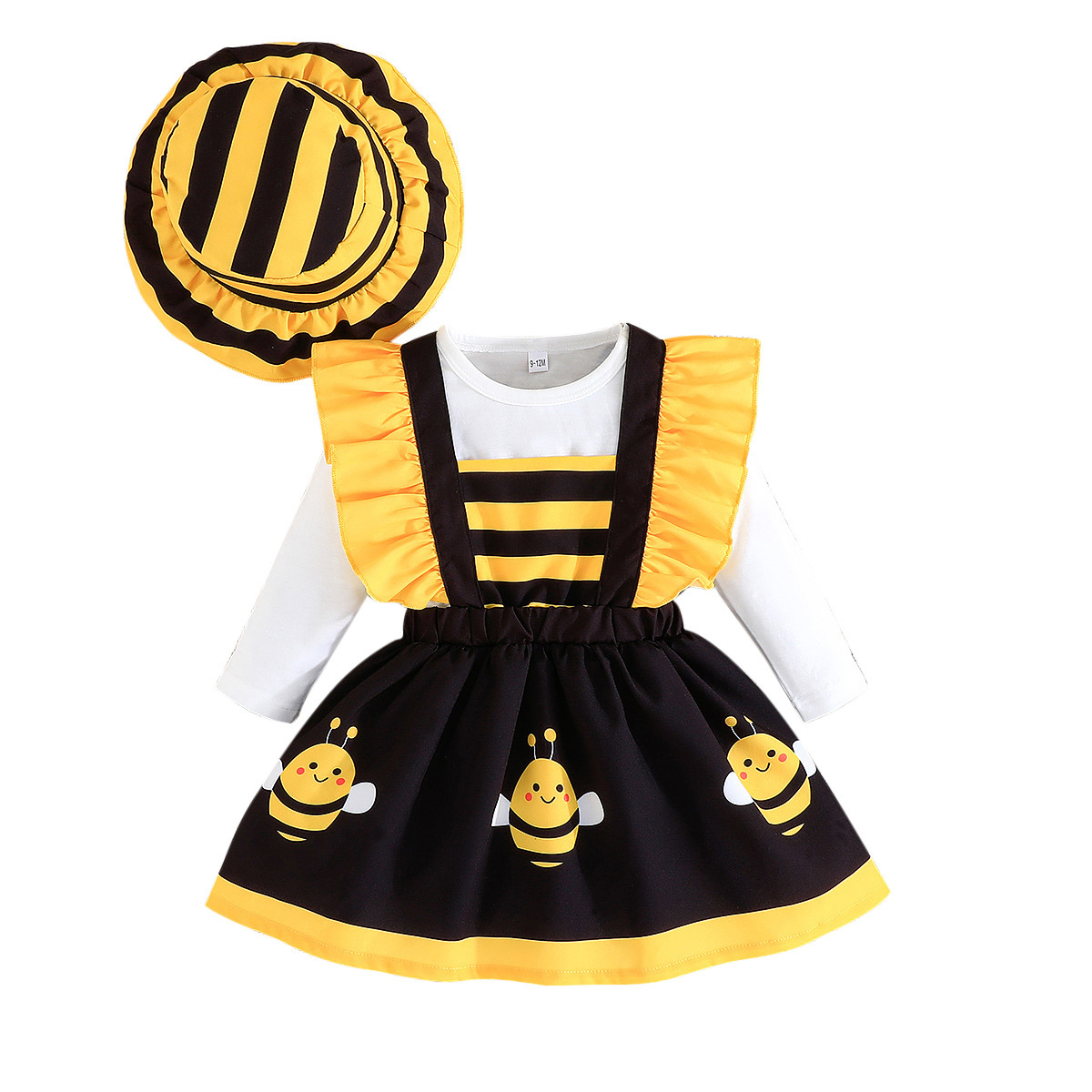 Wholesale Spring Autumn Kids Suit 3pcs Cartoon Sweet Girls Clothes Sets