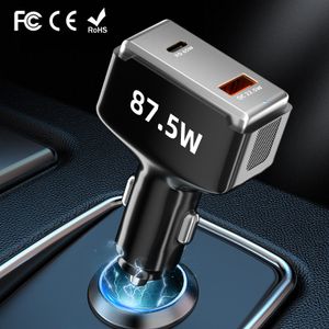 2024 Free sample 87.5W patented private model quick cigarette lighter mobile phone USB PD type C 4 ports 87W in car charger