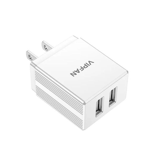 Factory Direct Sale 12W 5V 2.4A Portable Dual Port Wall Charger Suitable For Mobile Phone