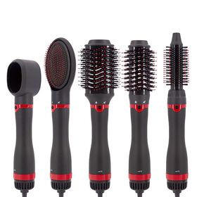 Hair scalp massager brush wave brush 360 curved power cable hair brushes manufacturers mutil size 5in1 hair air combs