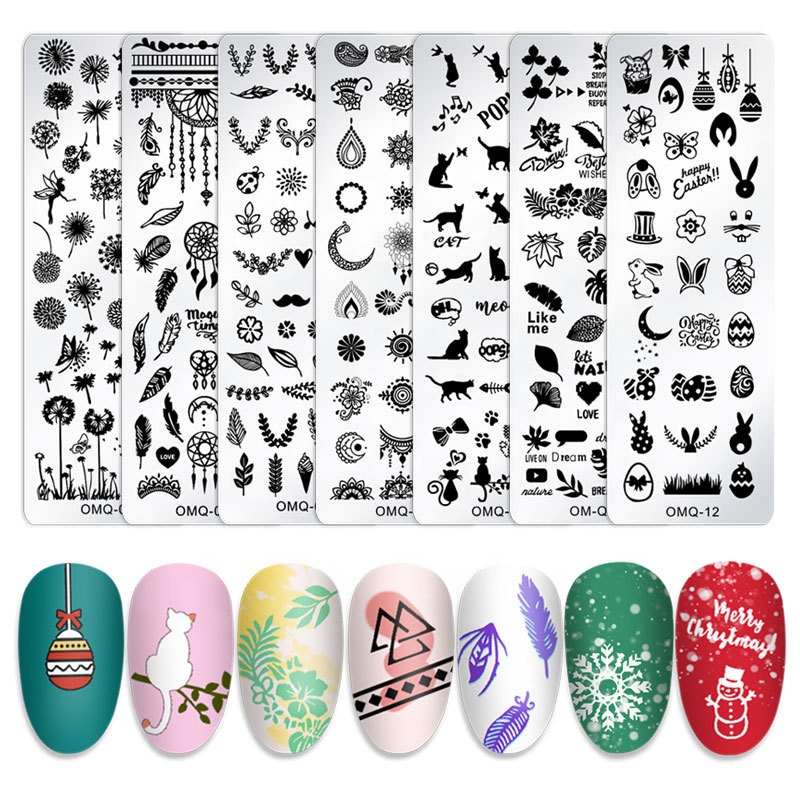 Yueqing City Yashin Technology Co., Ltd. Christmas Nail art stamp stamping plates cute Nail art stamp rectangle Nail stamp plate