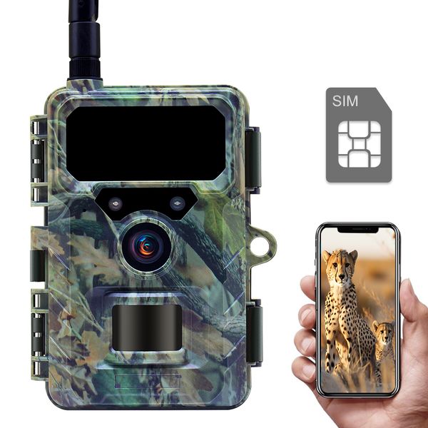 RD4019G Cellular Game Trail Camera With 4G LTE Clear 100ft No Glow Night Vision Sends Picture to Cell Phone App Trail Camera
