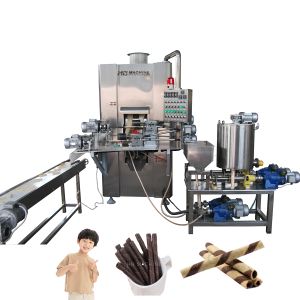 Wafer Roll Machine Made In China Full Automatic Wafer Stick  Machine Full Set Egg  Roll Production Line