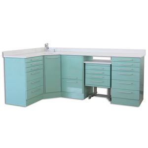 Island Customized Free design ODM OEM CE wholesale Combination wood stainless steel Dental Clinic Furniture Cabinet factory