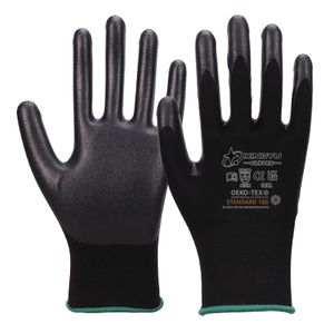 XINGYU Waterproof black nitrile coated  gloves  customized LOGO  Industrial safety work gloves